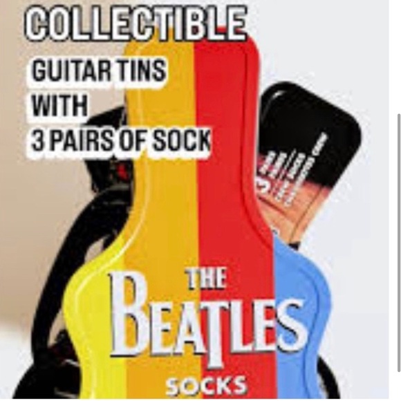 The Beatles Guitar Case Socks Set (3pc collectible set) - Picture 4 of 4